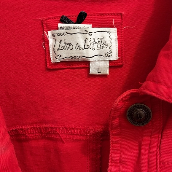 Red Denim Jacket - Picture 3 of 5